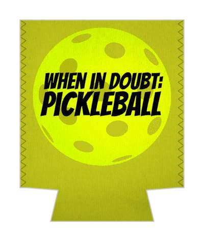 when in doubt pickleball sports team fan stickers, magnet