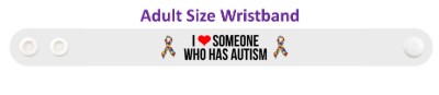 white heart i love someone who has autism awareness wristband