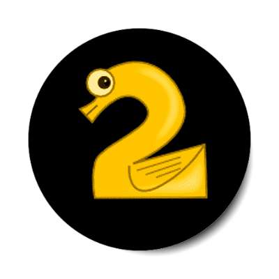 2 cartoon duck sticker