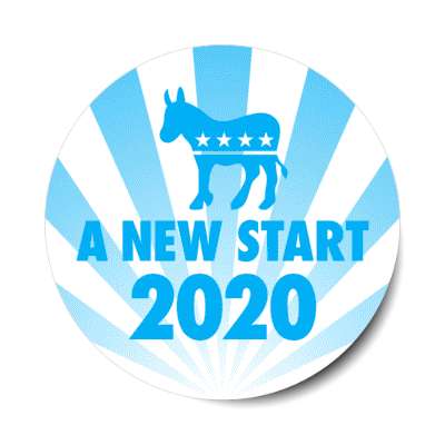 a new start democrat sticker