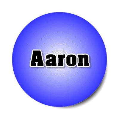 aaron male name blue sticker