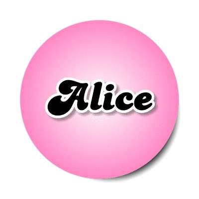alice female name pink sticker