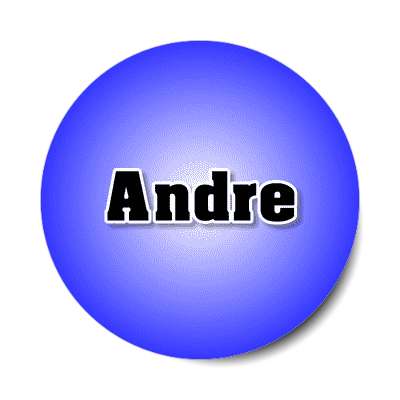 andre male name blue sticker