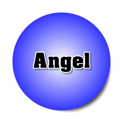 angel male name blue sticker