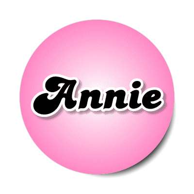 annie female name pink sticker