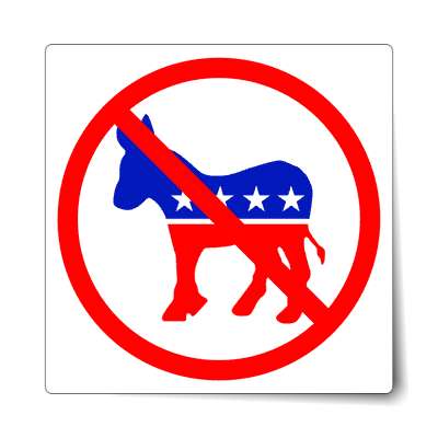 anti democrat party sticker