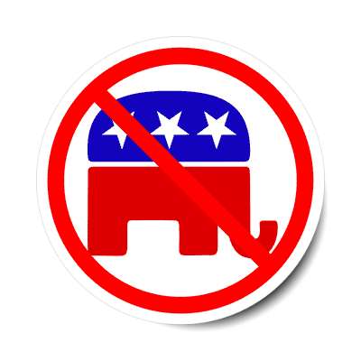 anti republican party sticker