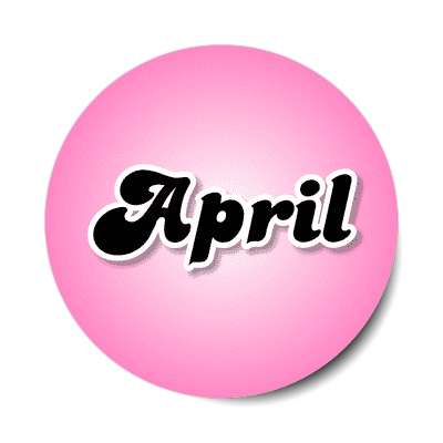 april female name pink sticker