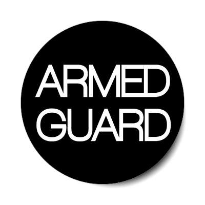 armed guard classic black sticker
