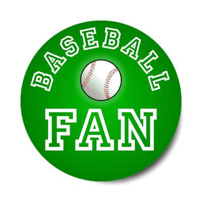 baseball fan sticker