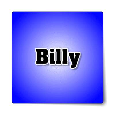billy male name blue sticker