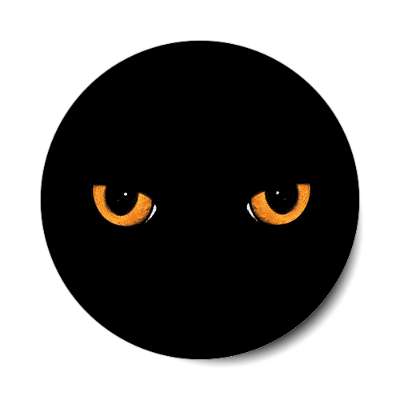 black cat eyes sticker