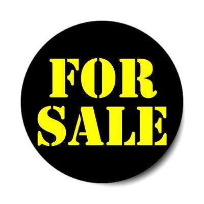 black for sale stencil sticker