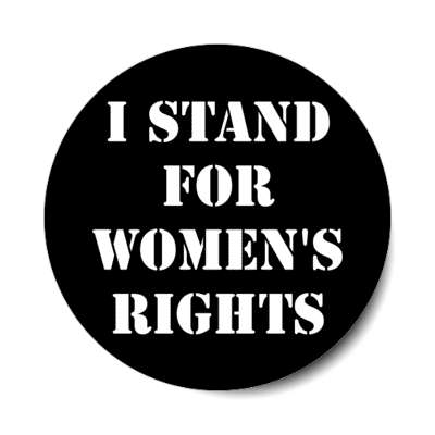 black i stand for womens rights stencil sticker