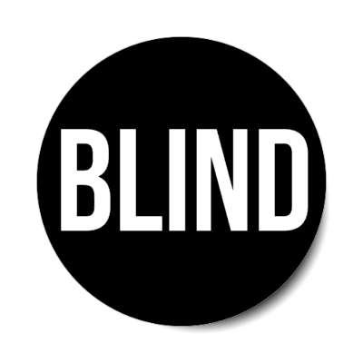 blind black stickers, magnet