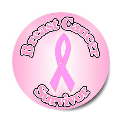 breast cancer survivor pink ribbon sticker