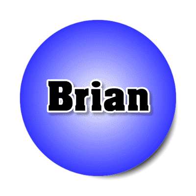 brian male name blue sticker