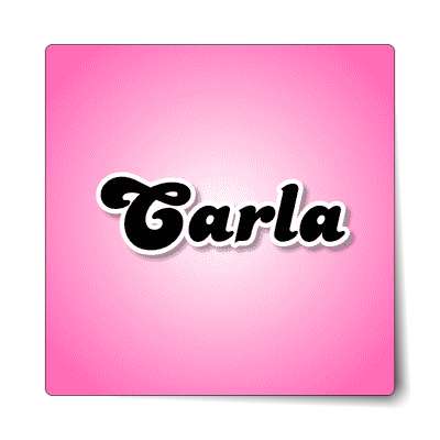 carla female name pink sticker