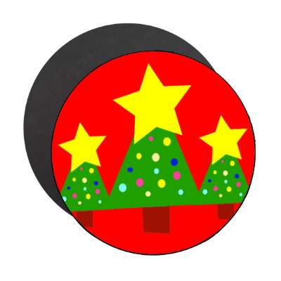 christmas tree red star decorations magnet