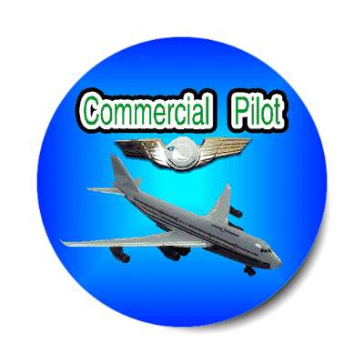 commercial pilot jet sticker