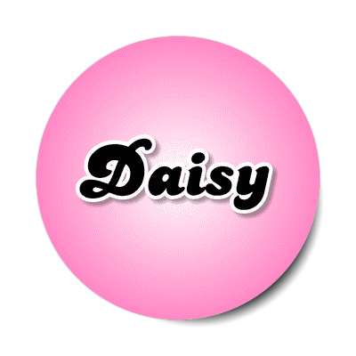 daisy female name pink sticker
