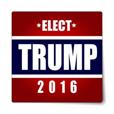 elect trump 2016 deep red dark blue sticker