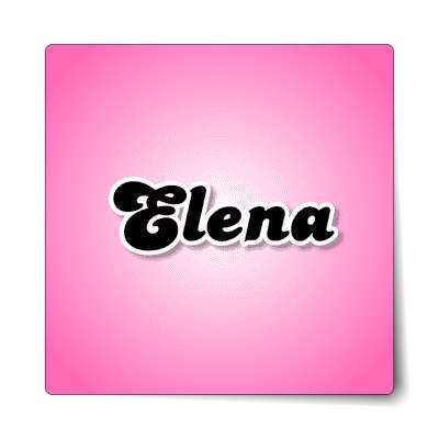 elena female name pink sticker