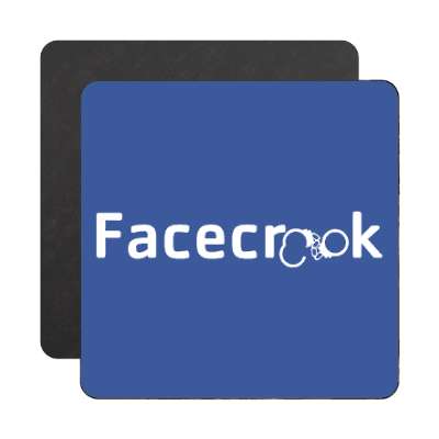 facecrook facebook wordplay handcuffs magnet