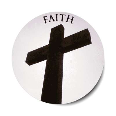 faith 3d cross silhouette sticker