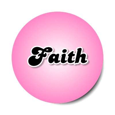 faith female name pink sticker