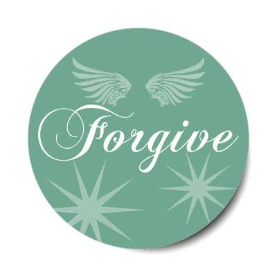 forgive wings silhouette sticker
