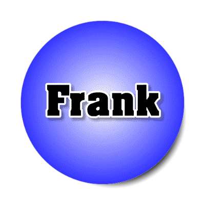 frank male name blue sticker