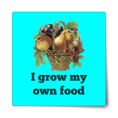 fruit basket i grow my own food sticker