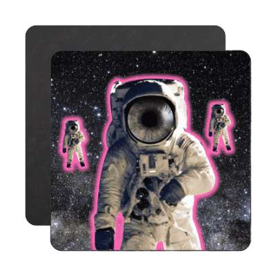 glowing pink eye astronauts magnet