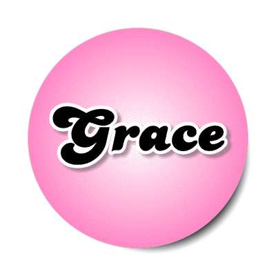 grace female name pink sticker
