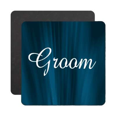 groom curtain dark blue magnet