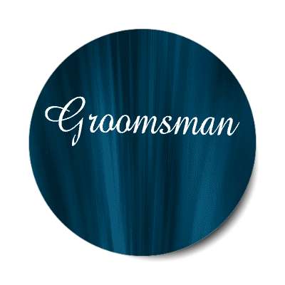 groomsman curtain dark blue sticker