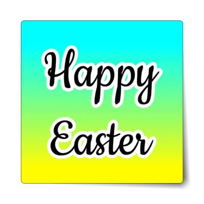 happy easter mint yellow sticker