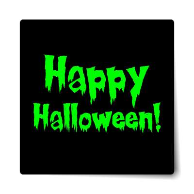 happy halloween creepy black sticker