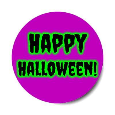 happy halloween fun purple sticker