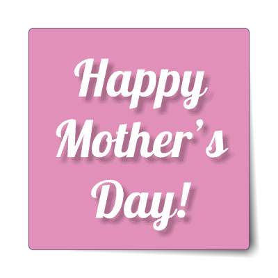 happy mothers day purple cursive sticker