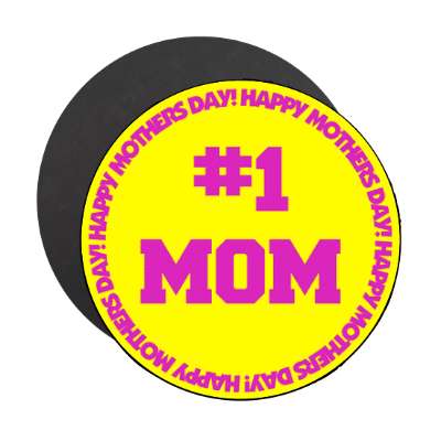 happy mothers day yellow border happy mothers day magnet