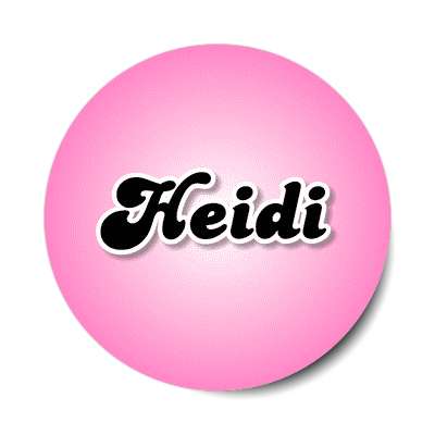 heidi female name pink sticker