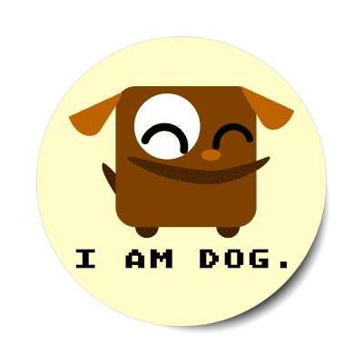 i am dog cartoon cute animal sticker