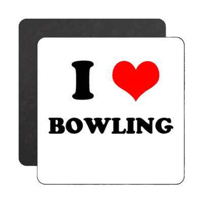 i heart bowling red heart magnet