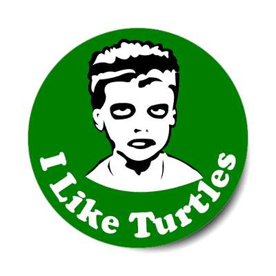 i like turtles kid meme sticker