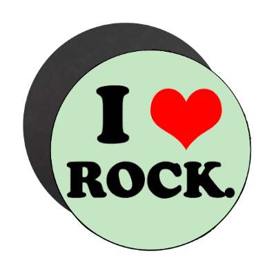 i love rock red heart magnet