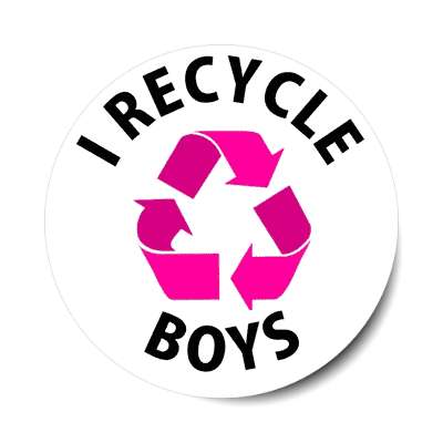 i recycle boys sticker