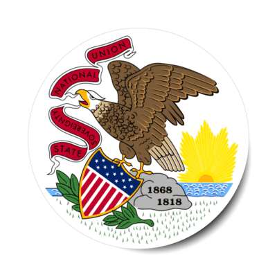 illinois state flag usa stickers, magnet