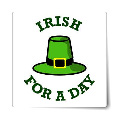 irish for a day sticker